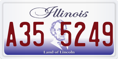 IL license plate A355249
