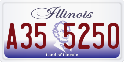 IL license plate A355250