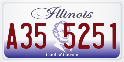 IL license plate A355251