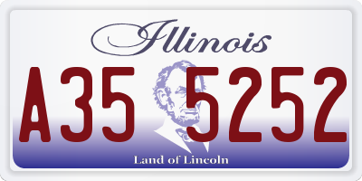 IL license plate A355252
