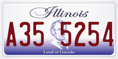 IL license plate A355254