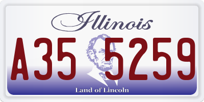 IL license plate A355259