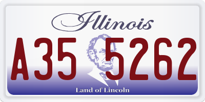 IL license plate A355262