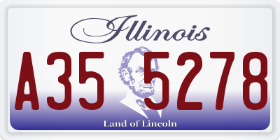 IL license plate A355278