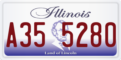 IL license plate A355280