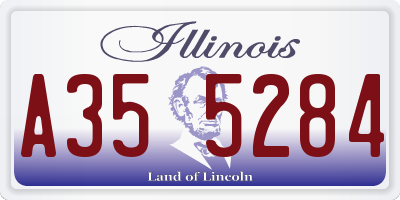 IL license plate A355284