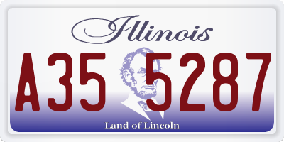 IL license plate A355287