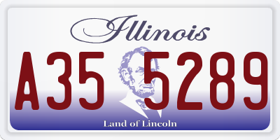 IL license plate A355289