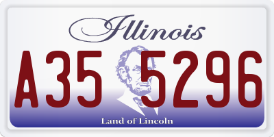 IL license plate A355296