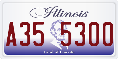 IL license plate A355300