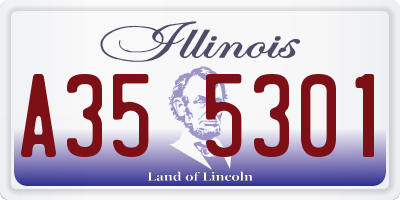 IL license plate A355301