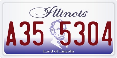 IL license plate A355304