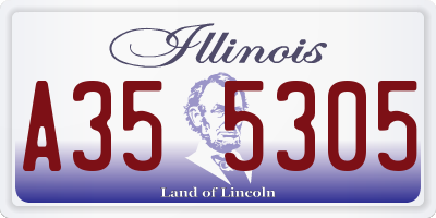 IL license plate A355305