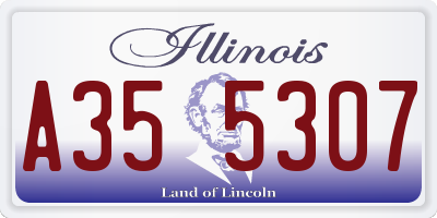 IL license plate A355307