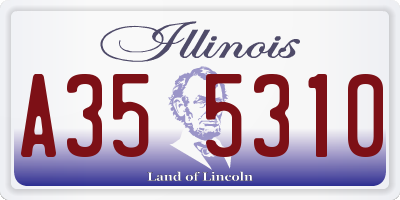 IL license plate A355310