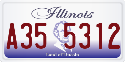 IL license plate A355312