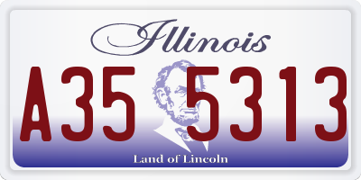 IL license plate A355313