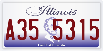 IL license plate A355315