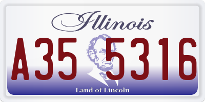 IL license plate A355316
