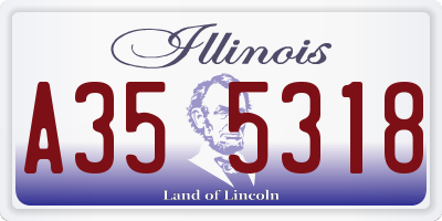 IL license plate A355318