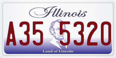 IL license plate A355320