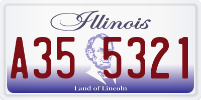 IL license plate A355321