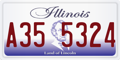 IL license plate A355324