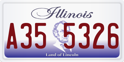 IL license plate A355326