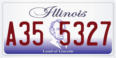 IL license plate A355327
