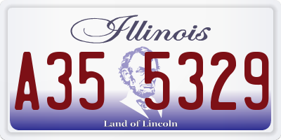 IL license plate A355329