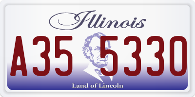IL license plate A355330