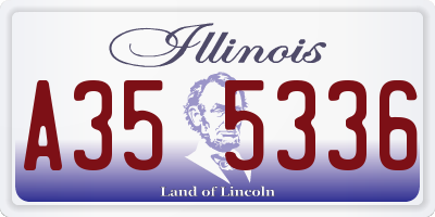 IL license plate A355336