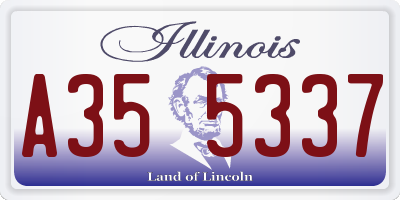 IL license plate A355337