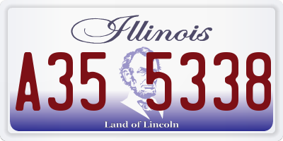IL license plate A355338