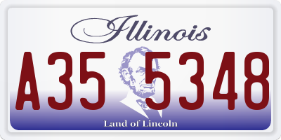 IL license plate A355348