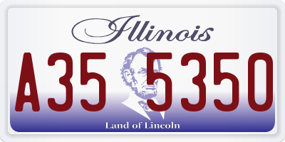 IL license plate A355350