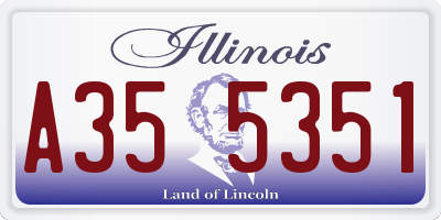 IL license plate A355351