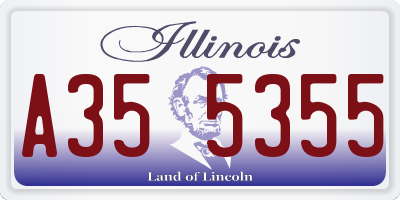 IL license plate A355355