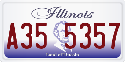 IL license plate A355357