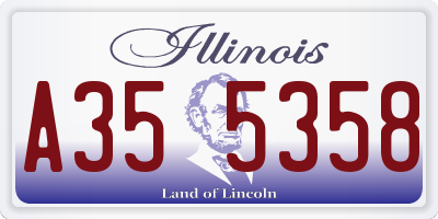 IL license plate A355358