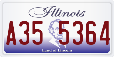 IL license plate A355364