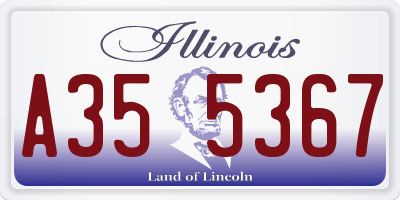 IL license plate A355367