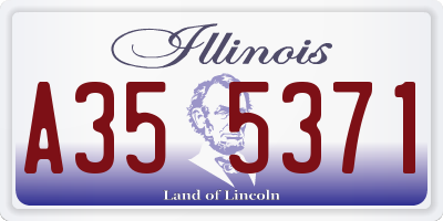 IL license plate A355371
