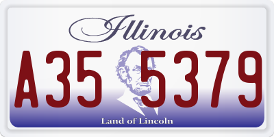 IL license plate A355379