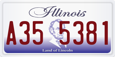 IL license plate A355381
