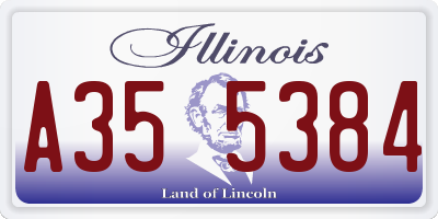 IL license plate A355384