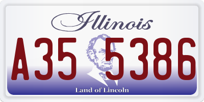 IL license plate A355386