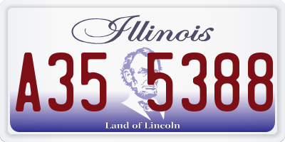 IL license plate A355388