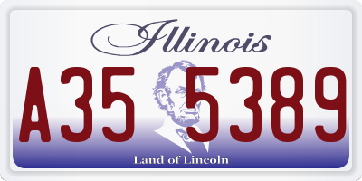 IL license plate A355389