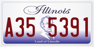 IL license plate A355391